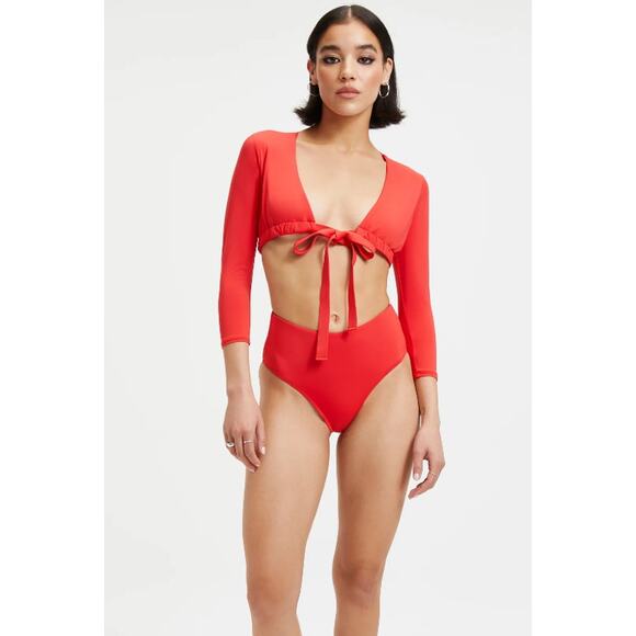Good American Sexy Boost Top Bright Poppy Women's Small - Picture 1 of 9